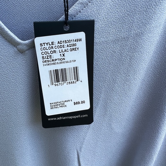 1X lilac gray Adrianna papell - Picture 4 of 5